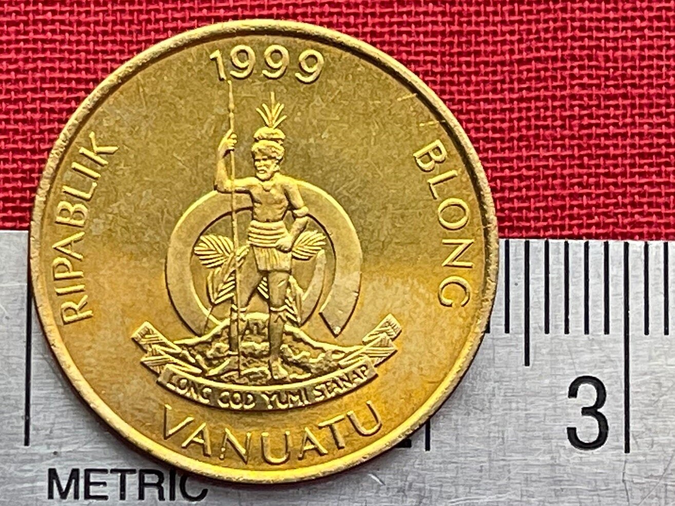 Triton Shell Trumpet (Large) 5 Vatu Vanuatu Authentic Coin Money for Jewelry and Craft Making (Horagai) (Sangu) (Pūtātara)