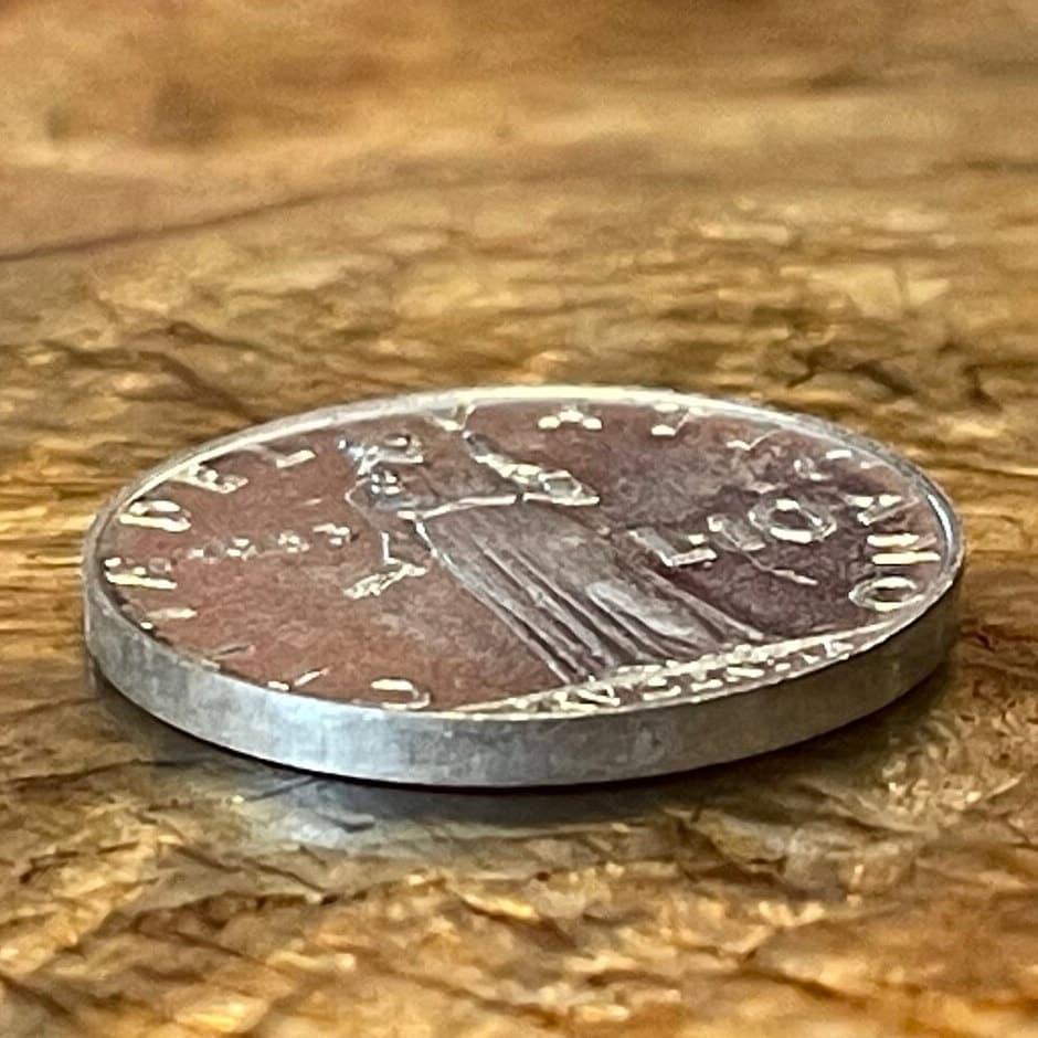 Cardinal Virtue Prudence & Pope Pius XII 10 Lire Vatican City Authentic Coin Money for Jewelry and Craft Making (Prudentia)