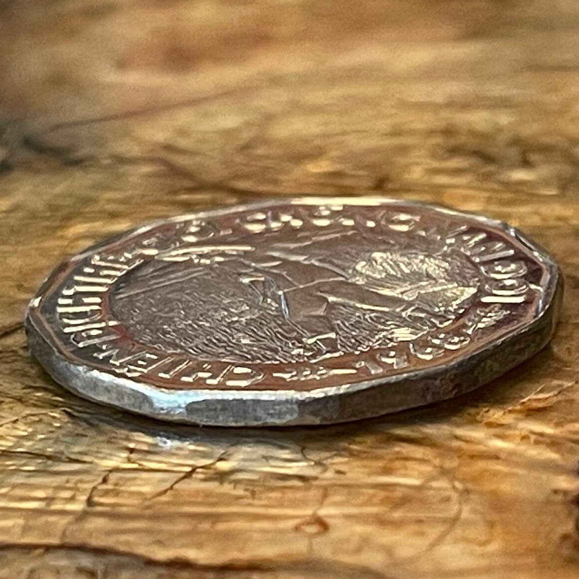 Rice Farmer in Mekong Delta 20 Đồng Vietnam Authentic Coin Money for Jewelry and Craft Making (1968) (South Vietnam) (Dodecagonal)