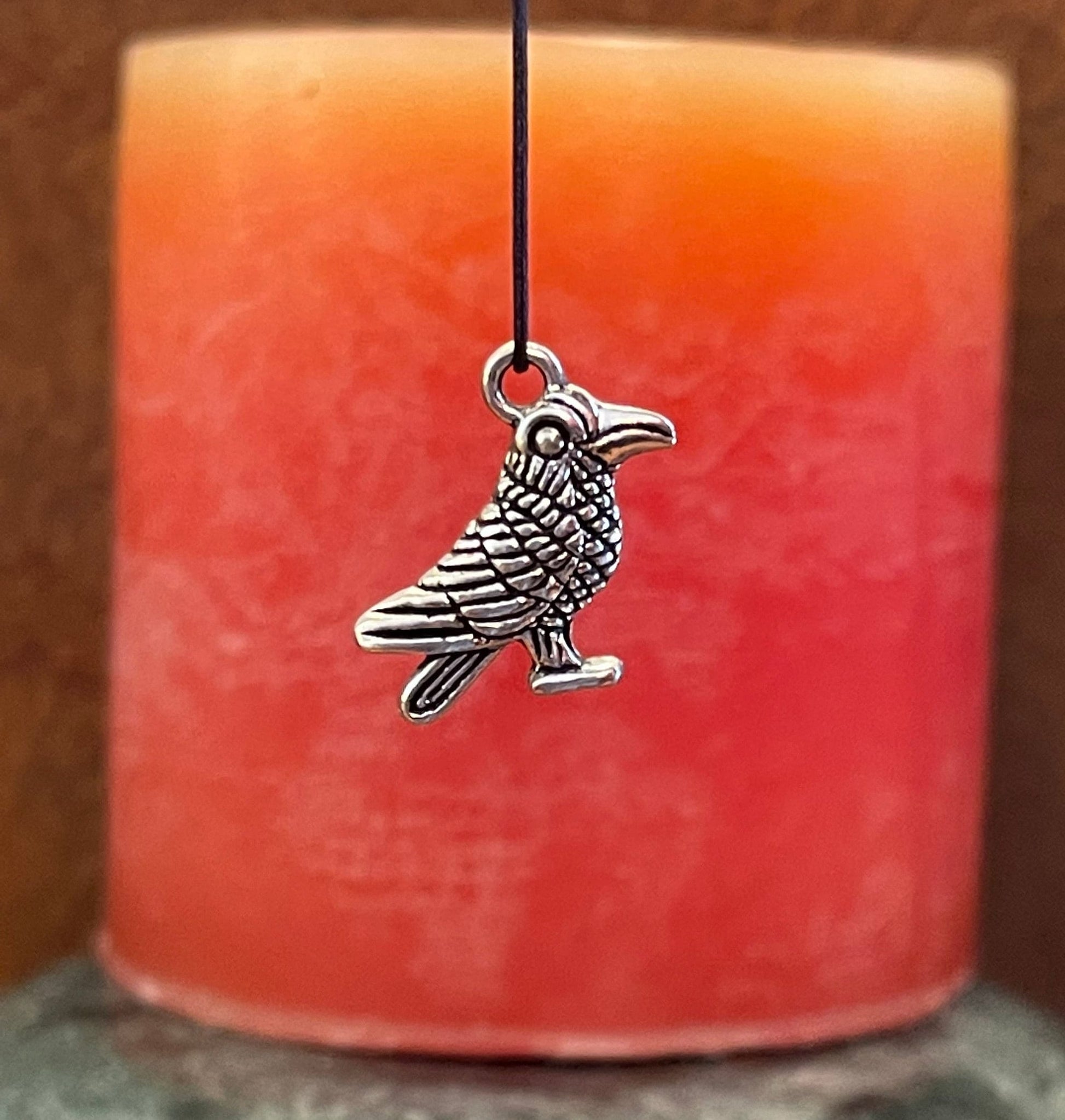 Quoth the Raven Silver Charm Set - Raven and Spell Book charms - Spooky, Halloween - antique silver charm, pendant, drop
