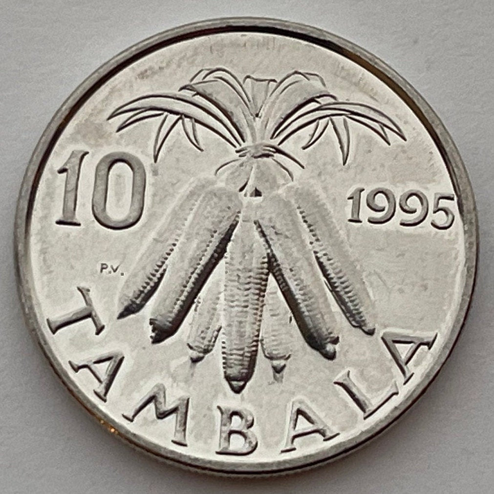 Corn Maize Sheaf 10 Tambala Malawi Authentic Coin Money for Jewelry and Craft Making