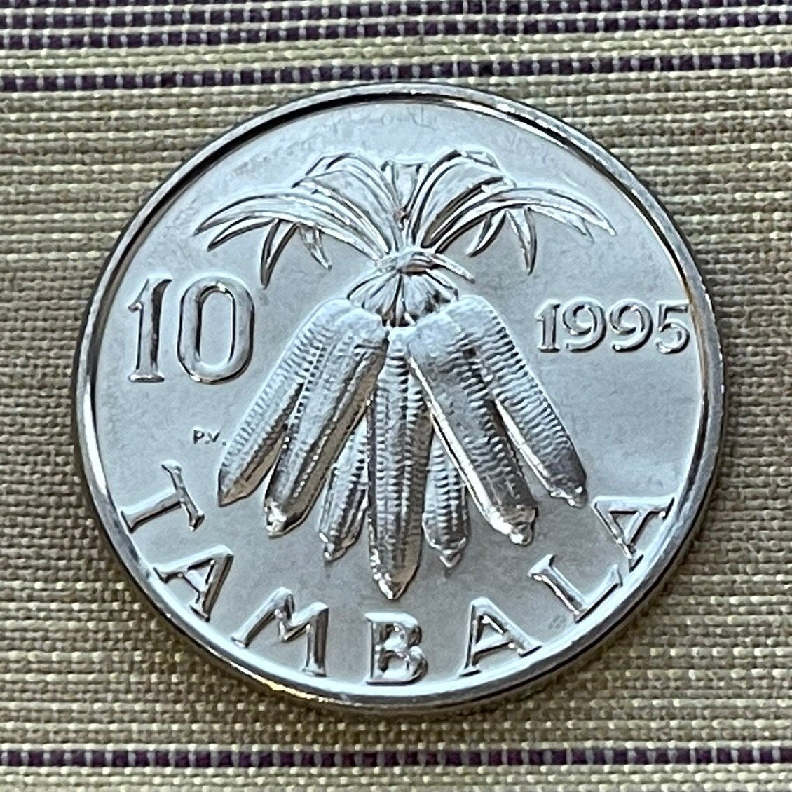 Corn Maize Sheaf 10 Tambala Malawi Authentic Coin Money for Jewelry and Craft Making