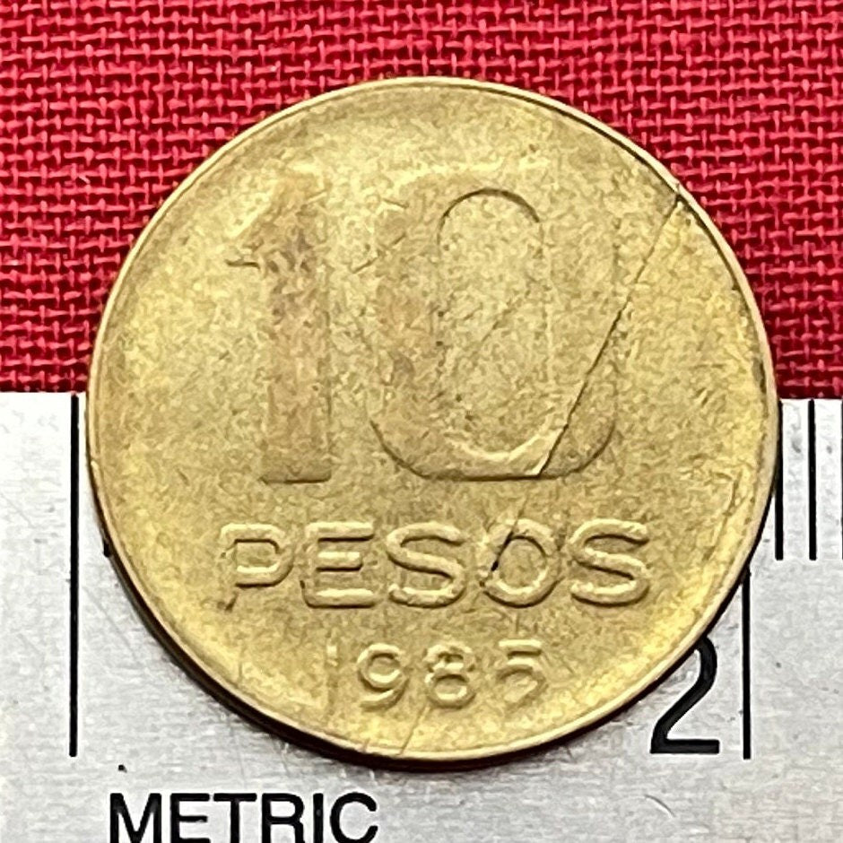House of Independence at Tucumán 10 Pesos Argentina Authentic Coin Money for Jewelry (Casa de Tucumán) (Declaration of Independence)
