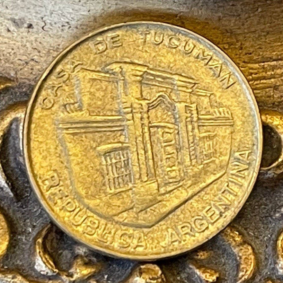House of Independence at Tucumán 10 Pesos Argentina Authentic Coin Money for Jewelry (Casa de Tucumán) (Declaration of Independence)