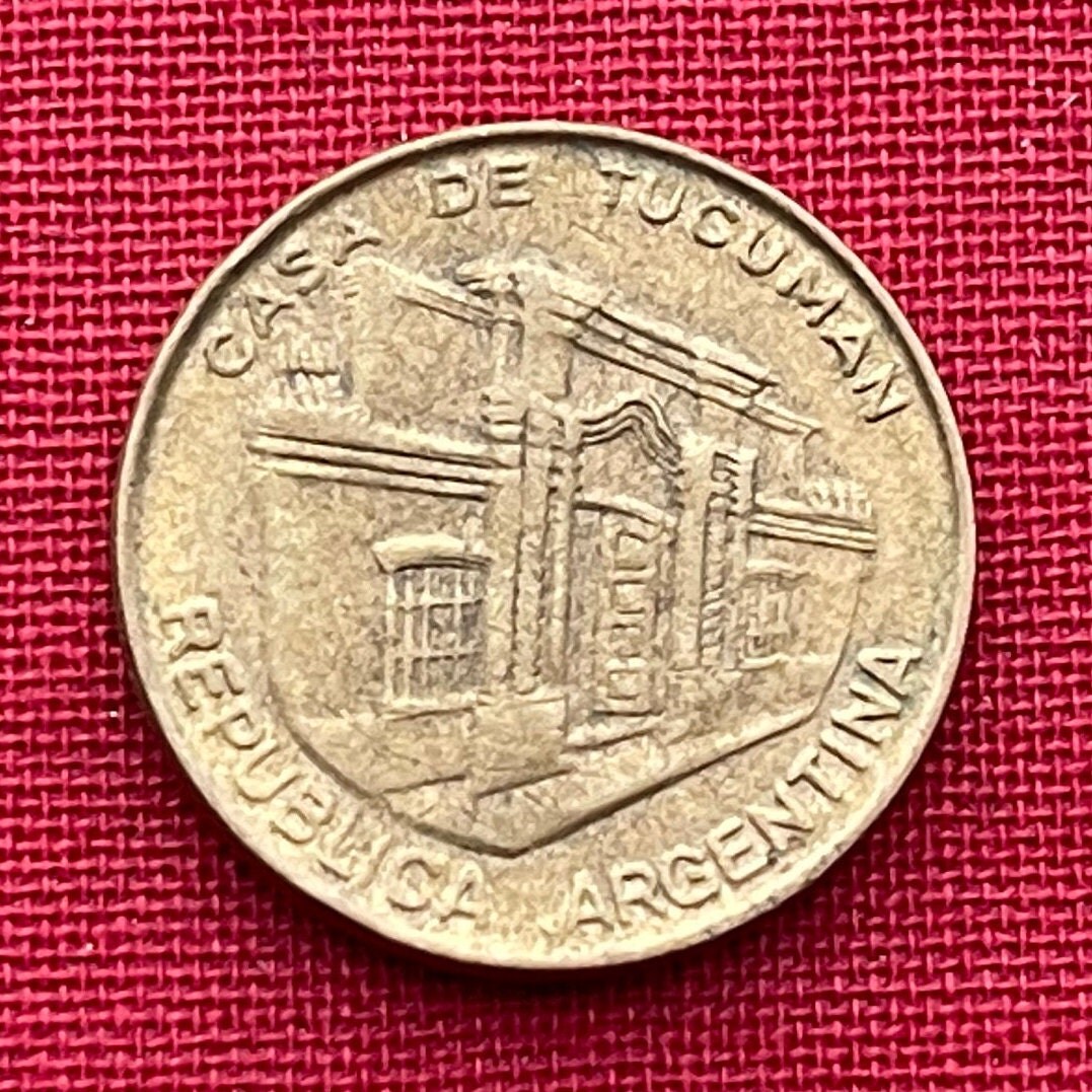 House of Independence at Tucumán 10 Pesos Argentina Authentic Coin Money for Jewelry (Casa de Tucumán) (Declaration of Independence)