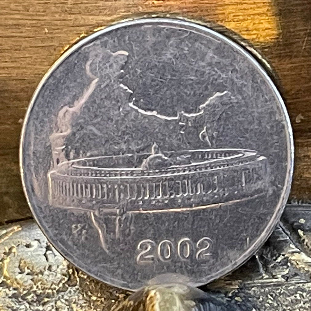 Parliament House & India Map 50 Paise Authentic Coin Money for Jewelry and Craft Making (New Delhi) (Lion Capitol of Ashoka)