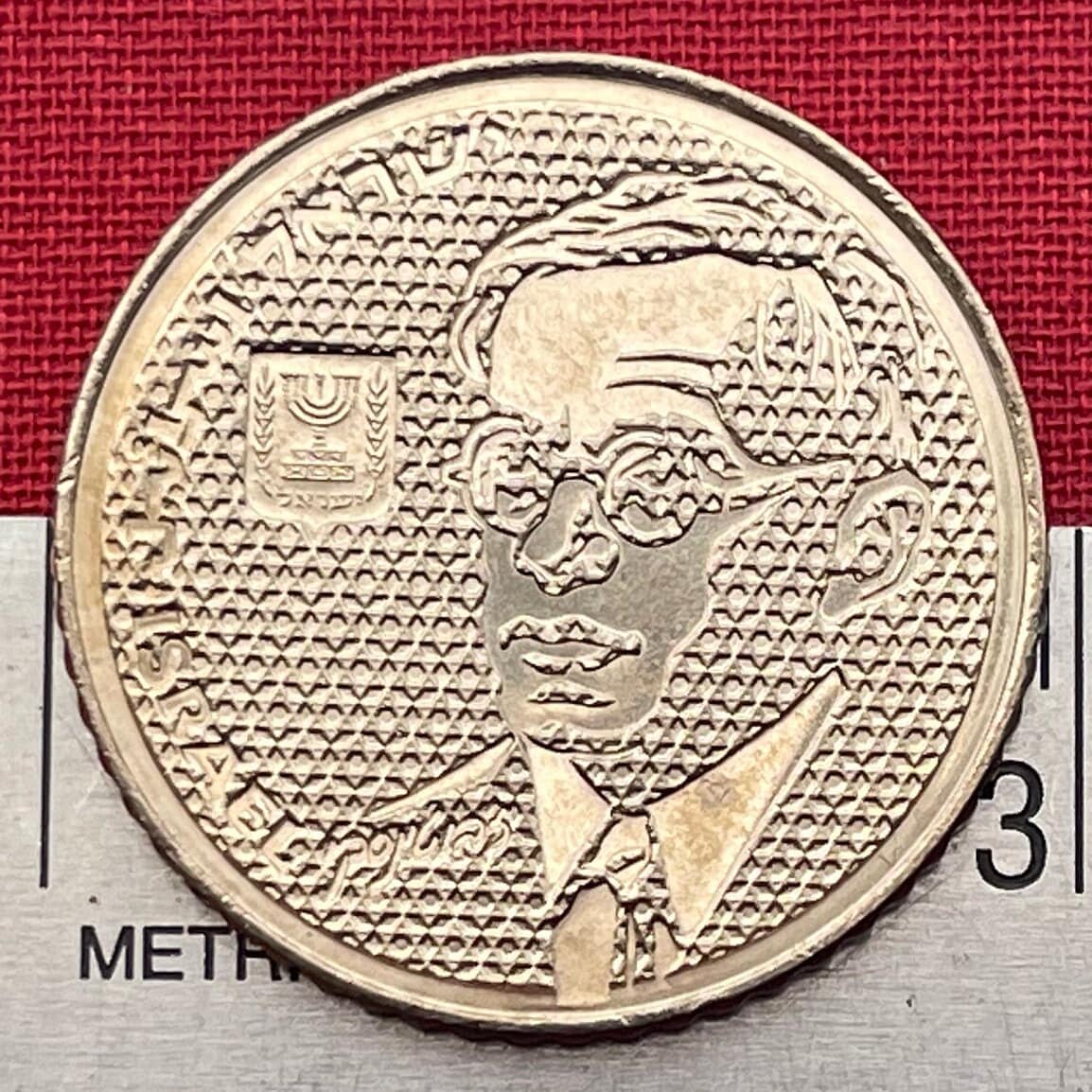 Ze'ev Jabotinsky 100 Shequalim Israel Authentic Coin Money for Jewelry and Craft Making (Zionism) (Likud) (1985)