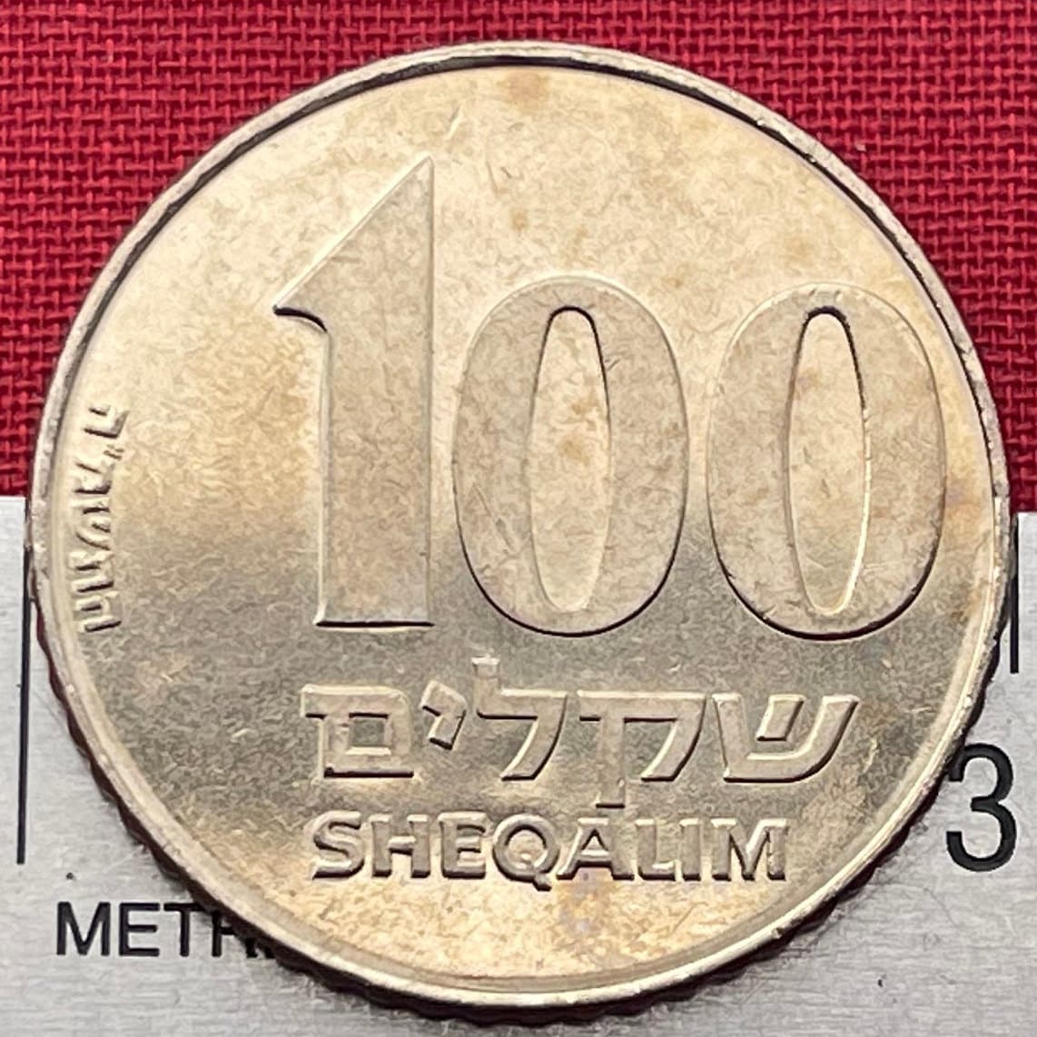 Ze'ev Jabotinsky 100 Shequalim Israel Authentic Coin Money for Jewelry and Craft Making (Zionism) (Likud) (1985)
