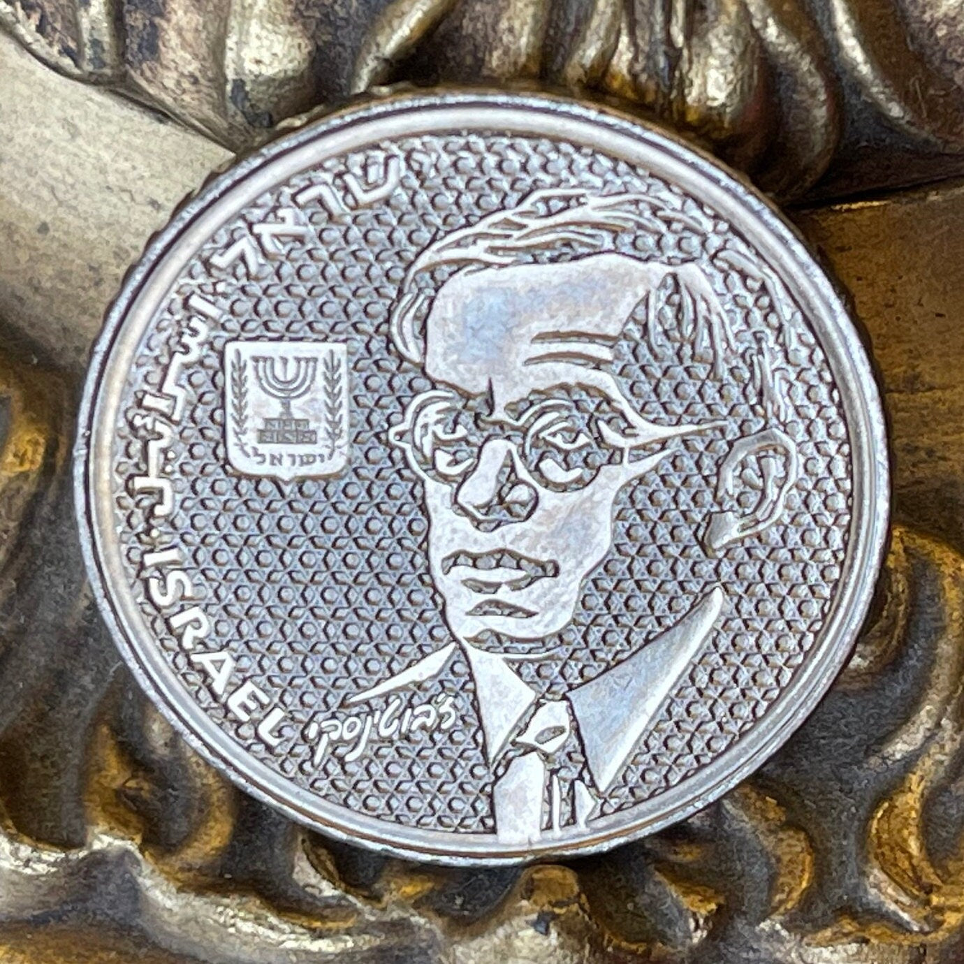 Ze'ev Jabotinsky 100 Shequalim Israel Authentic Coin Money for Jewelry and Craft Making (Zionism) (Likud) (1985)
