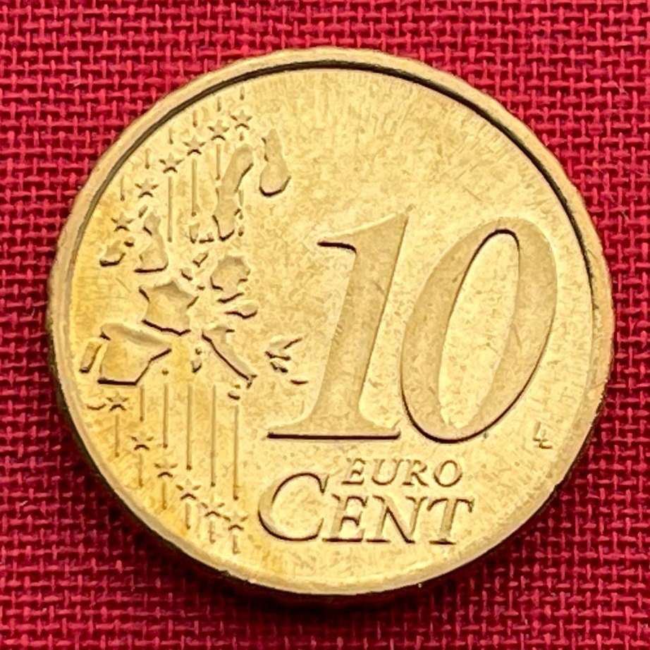 St. Stephen's Cathedral Towers 10 Euro Cents Austria Authentic Coin Money for Jewelry and Crafts (Gothic) (Vienna) (Stephansdom) (Steffl)