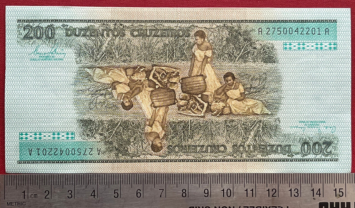 The Redemptress, Isabel, Princess Imperial & Freed Slaves 200 Cruzieros Brazil Authentic Banknote Money for Collage (Abolition) (Golden Law)