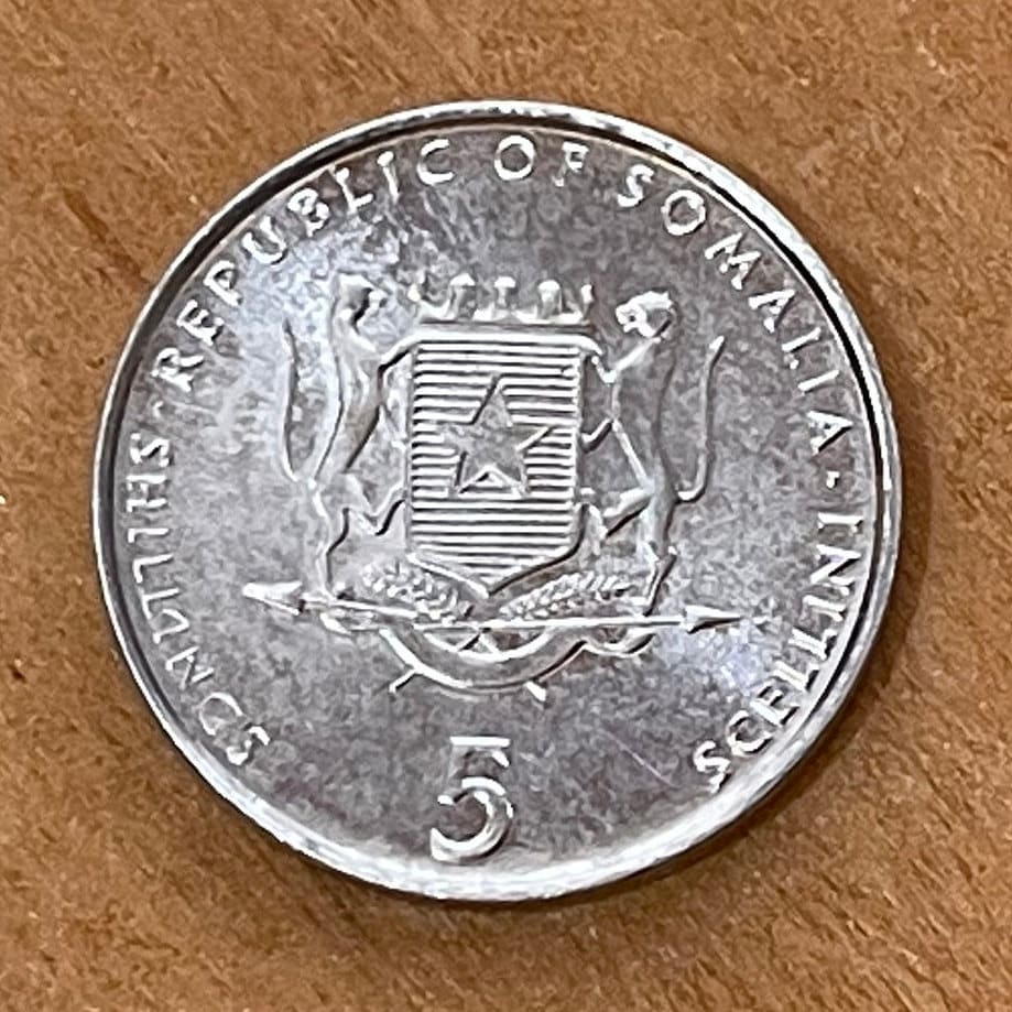 Elephant 5 Shillings Somalia Coin Money for Jewelry and Craft Making