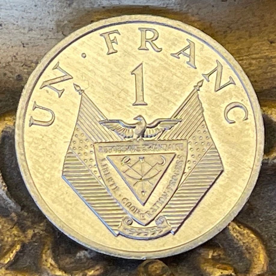 Finger Millet 1 Franc Rwanda Authentic Coin Money for Jewelry and Craft Making