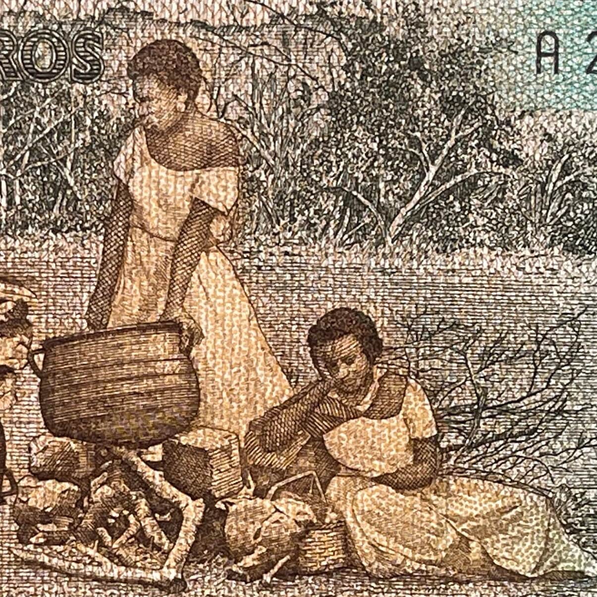 The Redemptress, Isabel, Princess Imperial & Freed Slaves 200 Cruzieros Brazil Authentic Banknote Money for Collage (Abolition) (Golden Law)