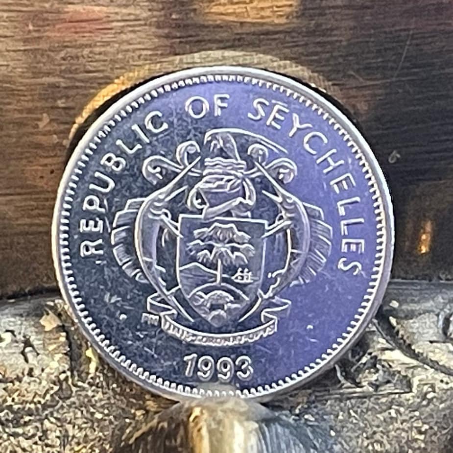 Seychelles Black Parrot 25 Cents Seychelles Authentic Coin Money for Jewelry and Craft Making