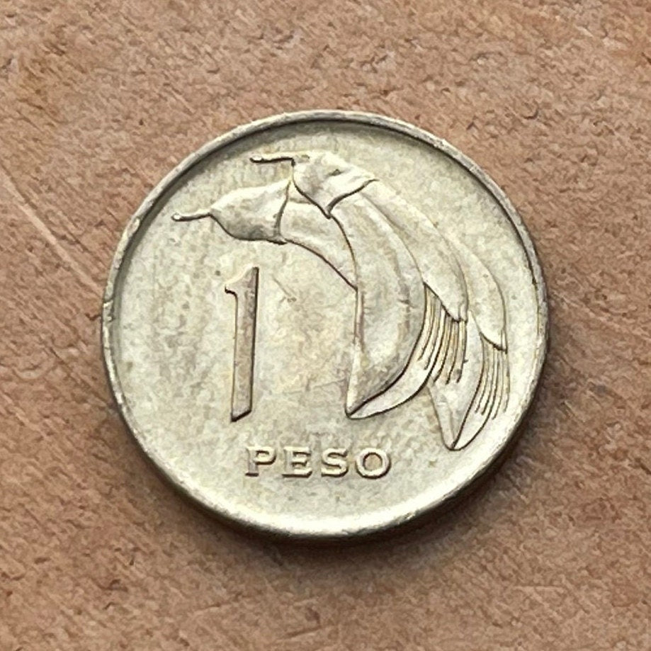 Libertador José Artigas & Cockspur Coral Flower 1 Peso Uruguay Authentic Coin Money for Jewelry (1968) CONDITION: XF (Artiguism)