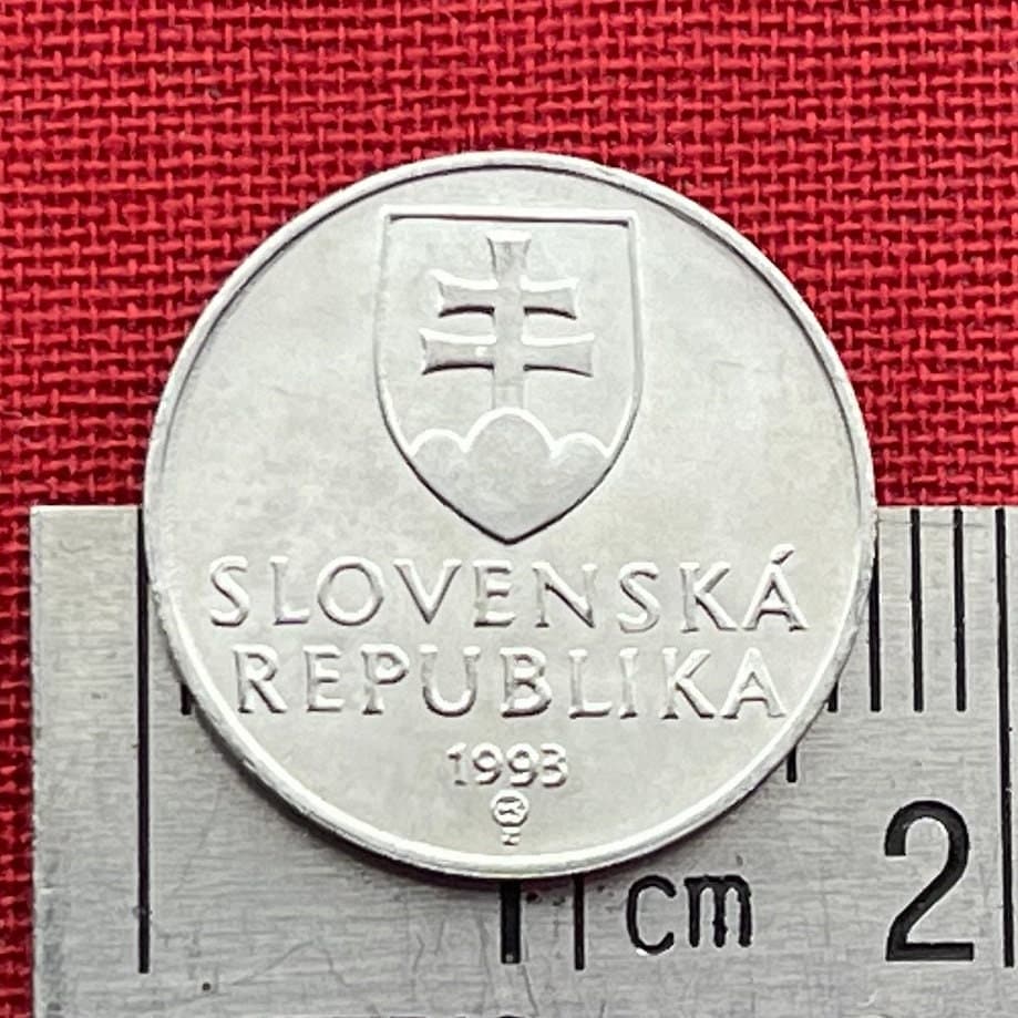 St. Nicholas Church Octagonal Belfry 10 Haleru Slovak Republic Authentic Coin Money for Jewelry and Craft Making (Church Bells)