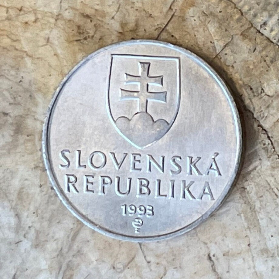 St. Nicholas Church Octagonal Belfry 10 Haleru Slovak Republic Authentic Coin Money for Jewelry and Craft Making (Church Bells)