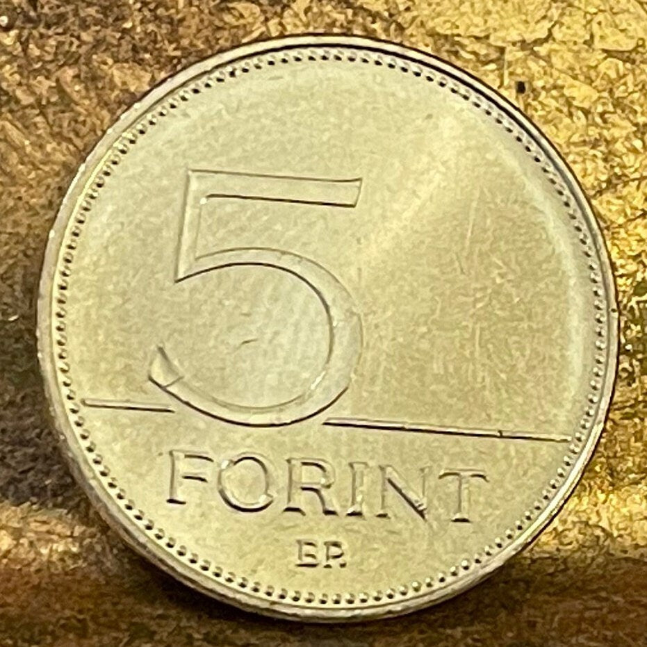 Great Egret 5 Forint Hungary Authentic Coin Money for Jewelry and Craft Making (Great White Heron)