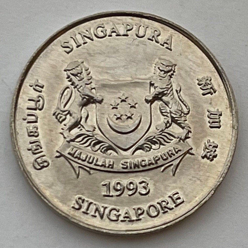 Pink Powder Puff 20 Cents Singapore Authentic Coin Money for Jewelry and Craft Making (Dixie Pink) (Pink Poodle) (Surinam Powder Puff)