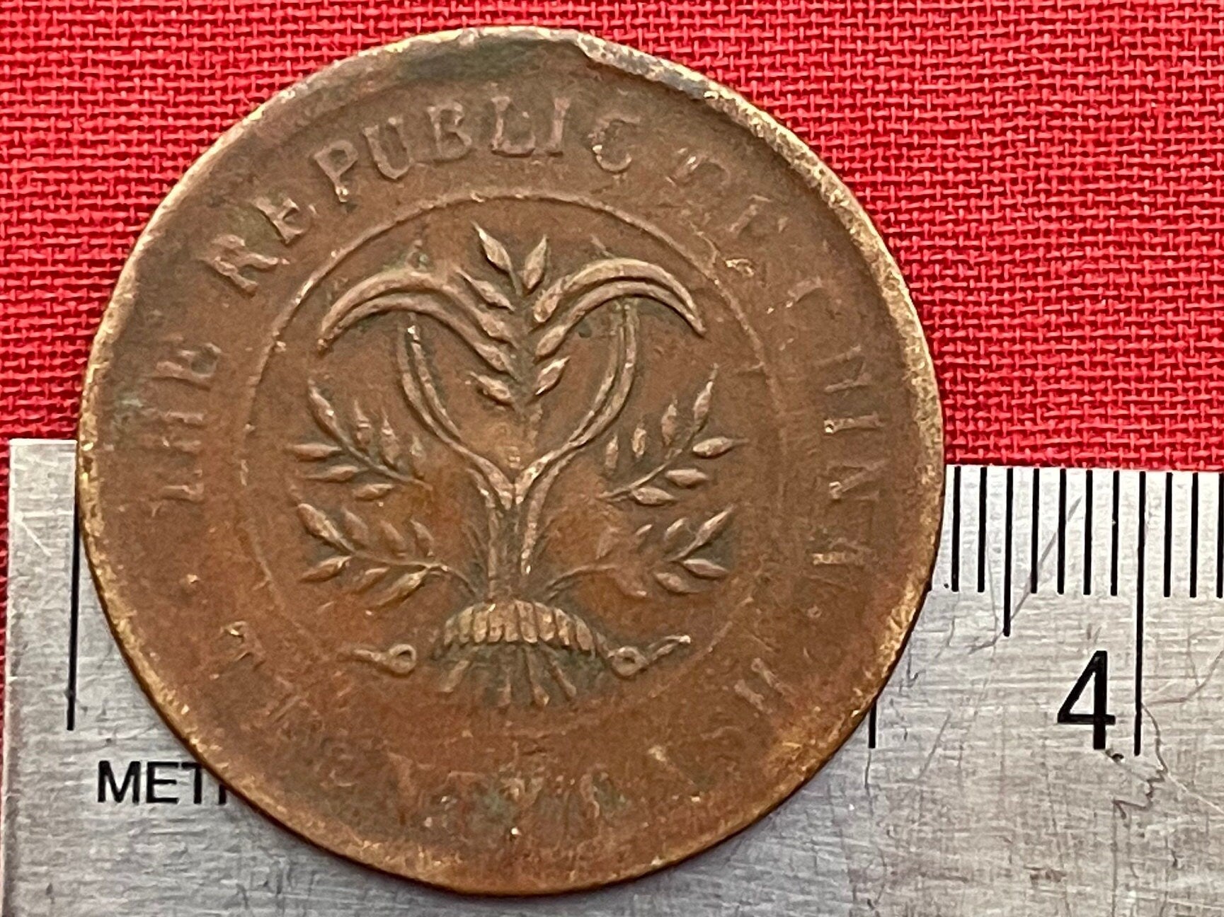 Blue Sky White Sun Kuomintang Flag & Five-Colored Flag of the Republic 20 Cash Hunan China Authentic Coin Money for Jewelry (Rice) (1919)