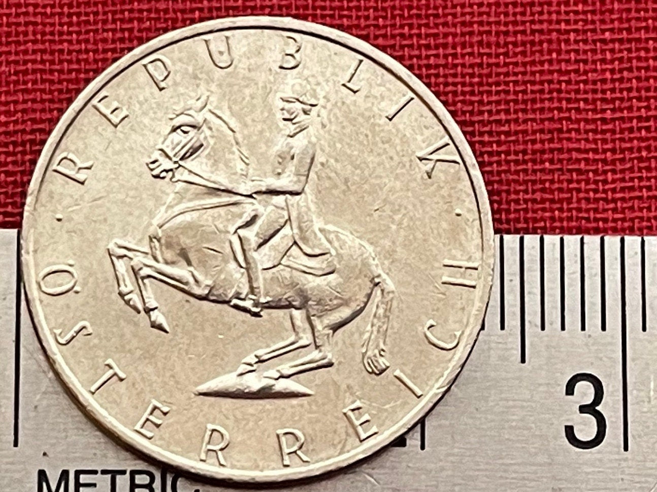 Lipizzaner Stallion 5 Schillings Austria Authentic Coin Money for Jewelry and Craft Making (Horse)