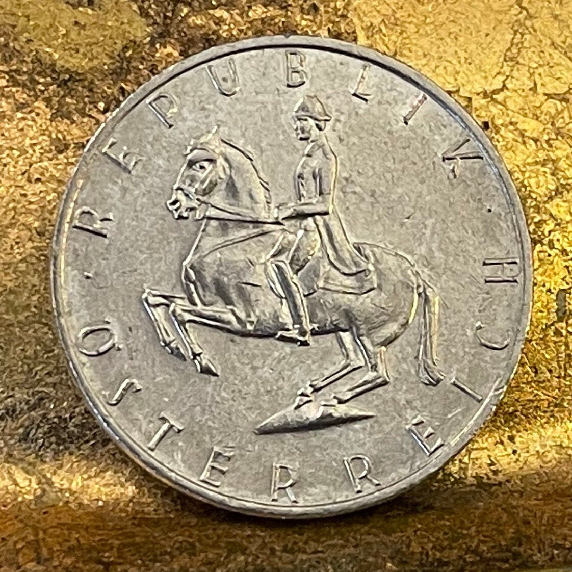 Lipizzaner Stallion 5 Schillings Austria Authentic Coin Money for Jewelry and Craft Making (Horse)
