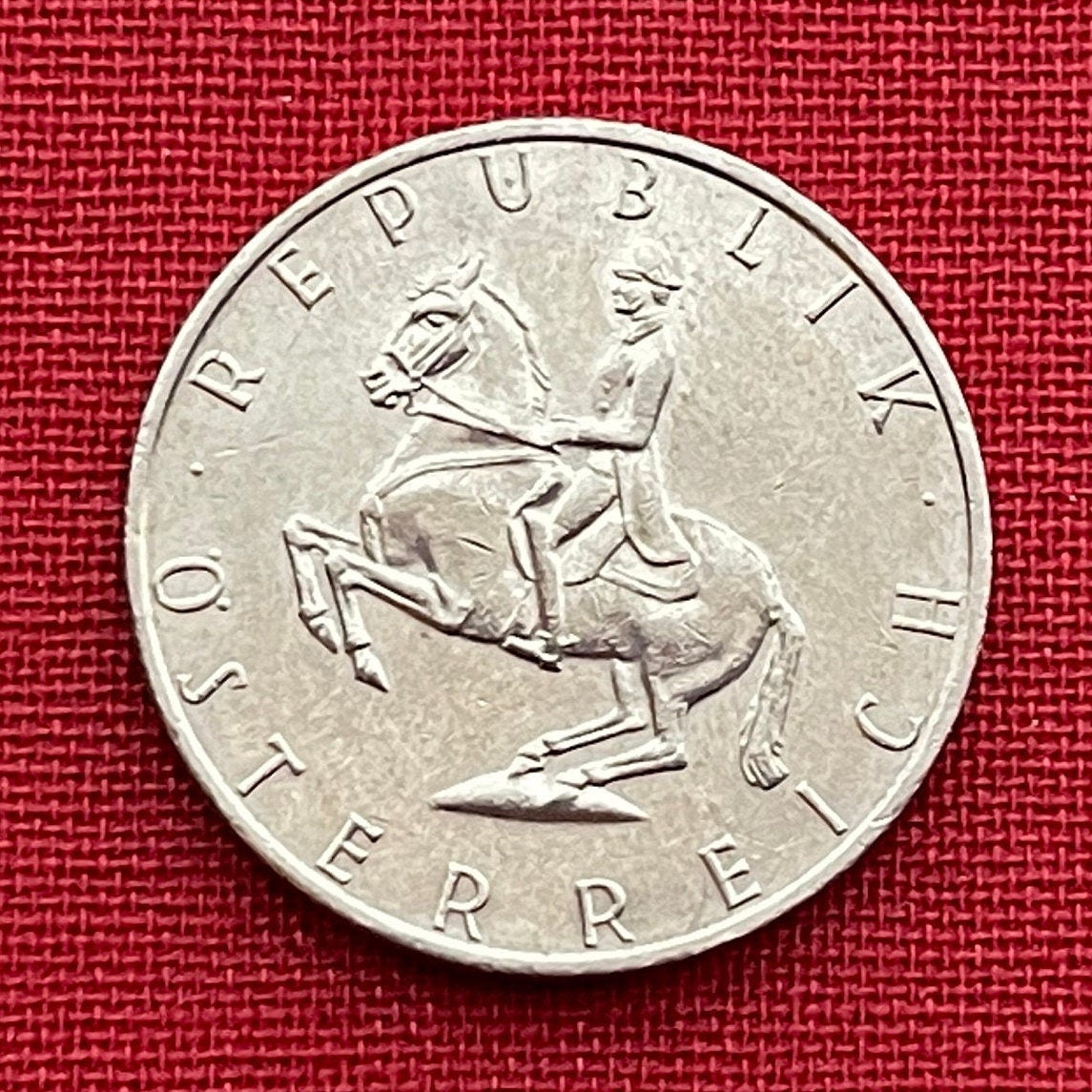 Lipizzaner Stallion 5 Schillings Austria Authentic Coin Money for Jewelry and Craft Making (Horse)