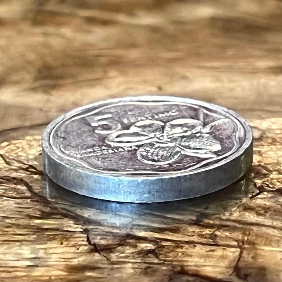 Mother of Revolution Melchora Aquino & Waling-Waling Orchid 5 Sentimo Philippines Authentic Coin Money for Jewelry (Queen of Flowers)