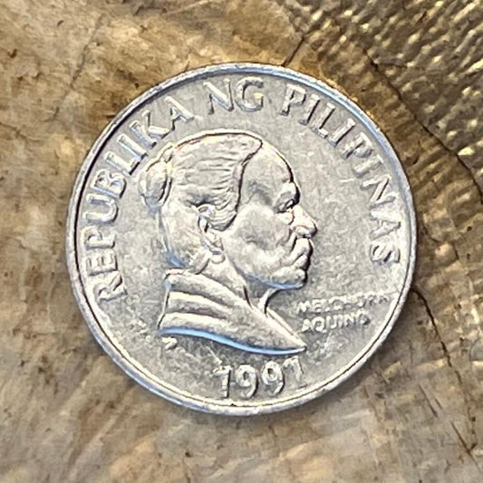 Mother of Revolution Melchora Aquino & Waling-Waling Orchid 5 Sentimo Philippines Authentic Coin Money for Jewelry (Queen of Flowers)