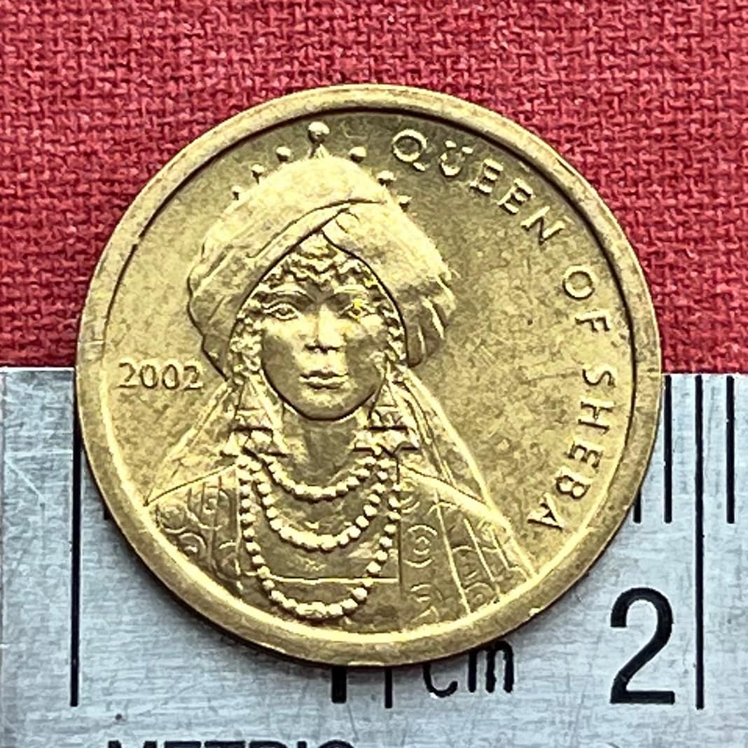 Queen of Sheba 100 Shillings Somalia Authentic Coin Money for Jewelry and Craft Making (Ethiopia) (Solomon) (Bible Coin) 2002
