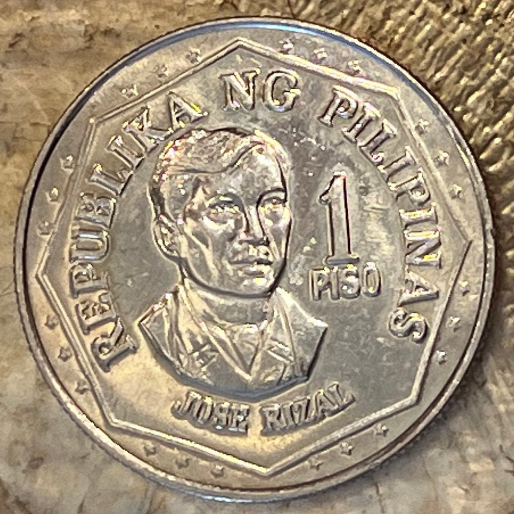 Radical Author José Rizal 1 Piso Philippines Authentic Coin Money for Jewelry and Craft Making (Noli Me Tángere) (Philippine Independence)
