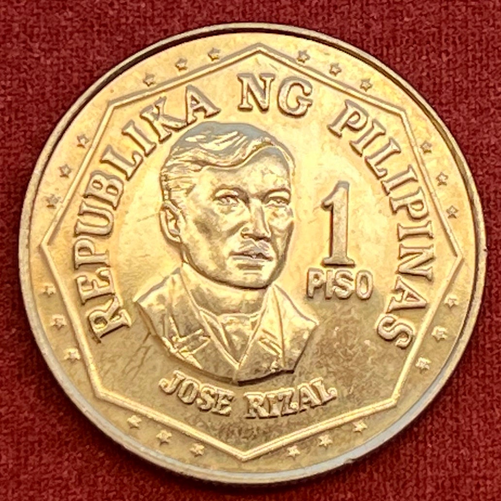 Radical Author José Rizal 1 Piso Philippines Authentic Coin Money for Jewelry and Craft Making (Noli Me Tángere) (Philippine Independence)