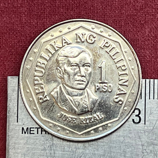 Radical Author José Rizal 1 Piso Philippines Authentic Coin Money for Jewelry and Craft Making (Noli Me Tángere) (Philippine Independence)
