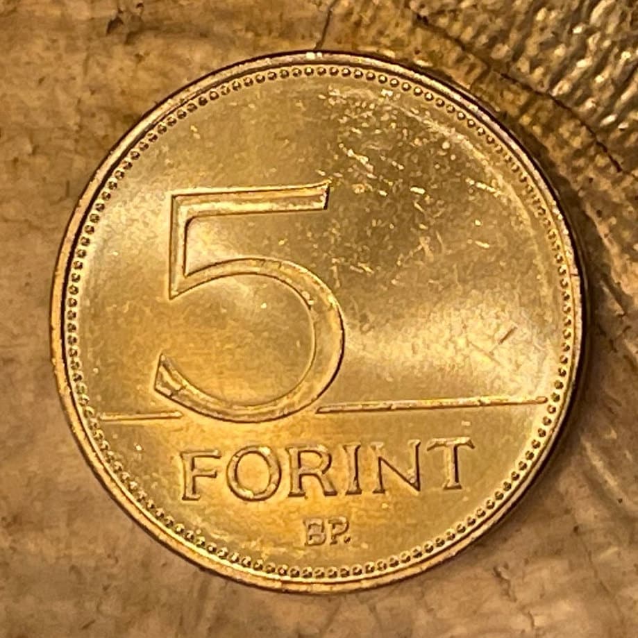 Great Egret 5 Forint Hungary Authentic Coin Money for Jewelry and Craft Making (Great White Heron)