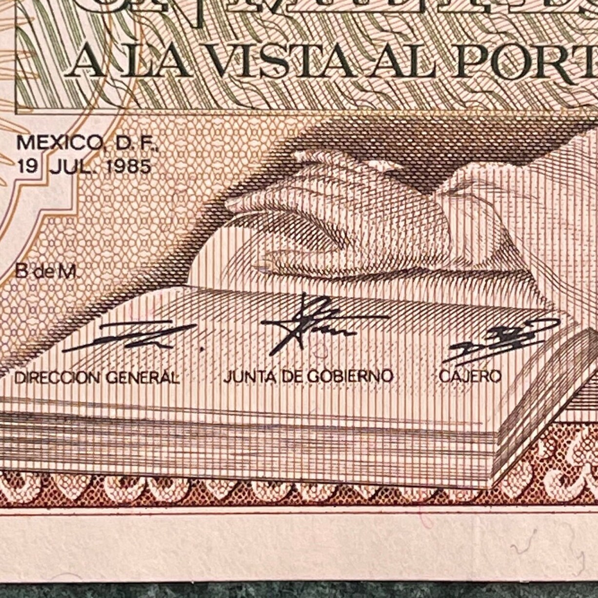 Poet Sor Juana Inés de la Cruz & Church of Santo Domingo 1000 Pesos Mexico Authentic Banknote Money for Jewelry and Collage (Tenth Muse)