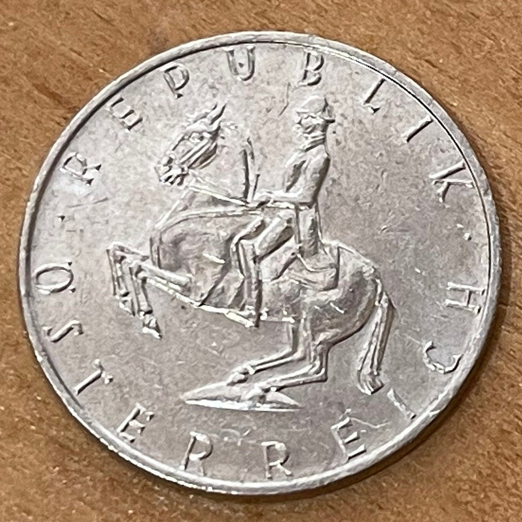 Lipizzaner Stallion 5 Schillings Austria Authentic Coin Money for Jewelry and Craft Making (Horse)