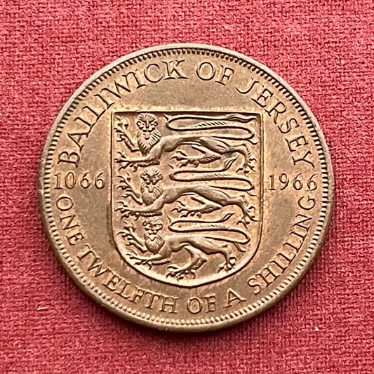 Three Lions Norman Conquest of 1066 Battle of Hastings 900th Anniversary 1/12th Shilling Jersey Authentic Coin Money for Jewelry