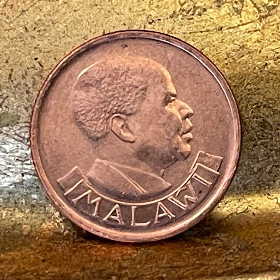 Wild Rooster & Hastings Kamuzu Banda 1 Tambala Authentic Coin Money for Jewelry and Craft Making (Free Range Indigenous Chicken)