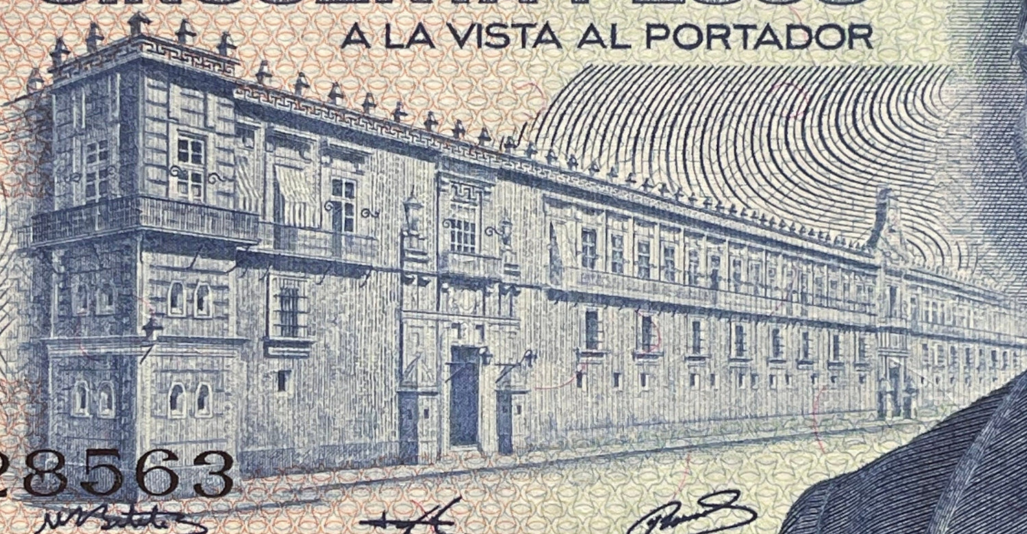 Zapotec Maize God of Abundant Sustenance Pitao Cozobi & Benito Juarez 50 Pesos Mexico Authentic Banknote Money for Collage (Oaxaca) (Palace)