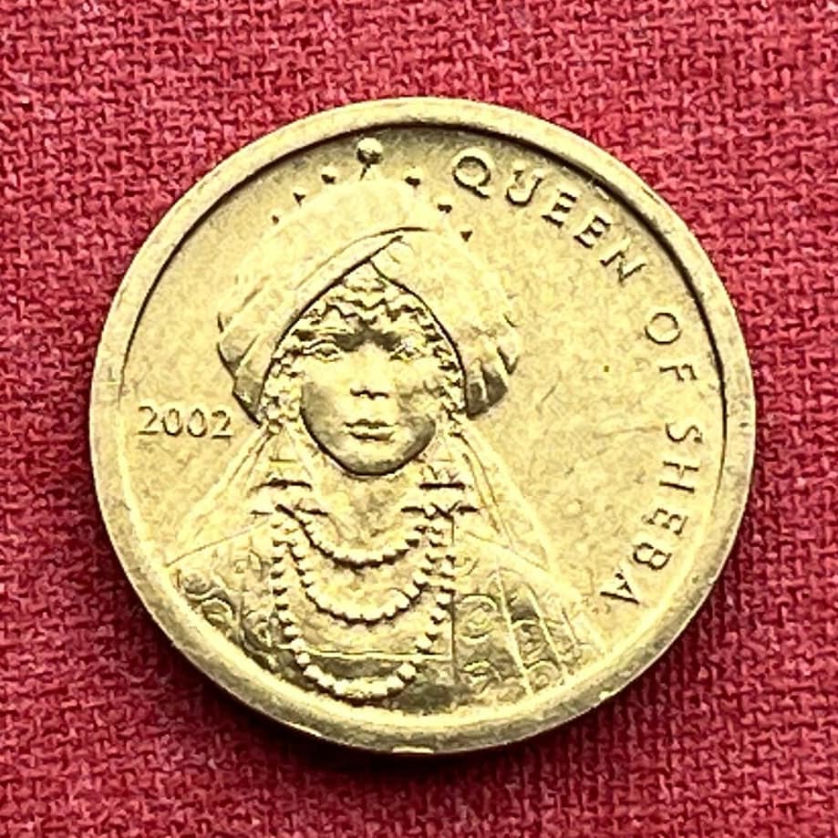 Queen of Sheba 100 Shillings Somalia Authentic Coin Money for Jewelry and Craft Making (Ethiopia) (Solomon) (Bible Coin) 2002