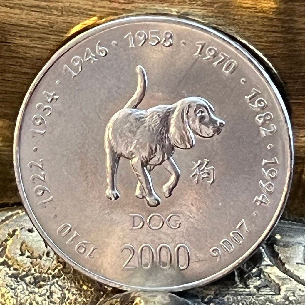 Year of the Dog Chinese Zodiac 10 Shillings Somalia Authentic Coin Money for Jewelry and Crafts 1910·1922·1934·1946·1958·1970·1982·1994·2006