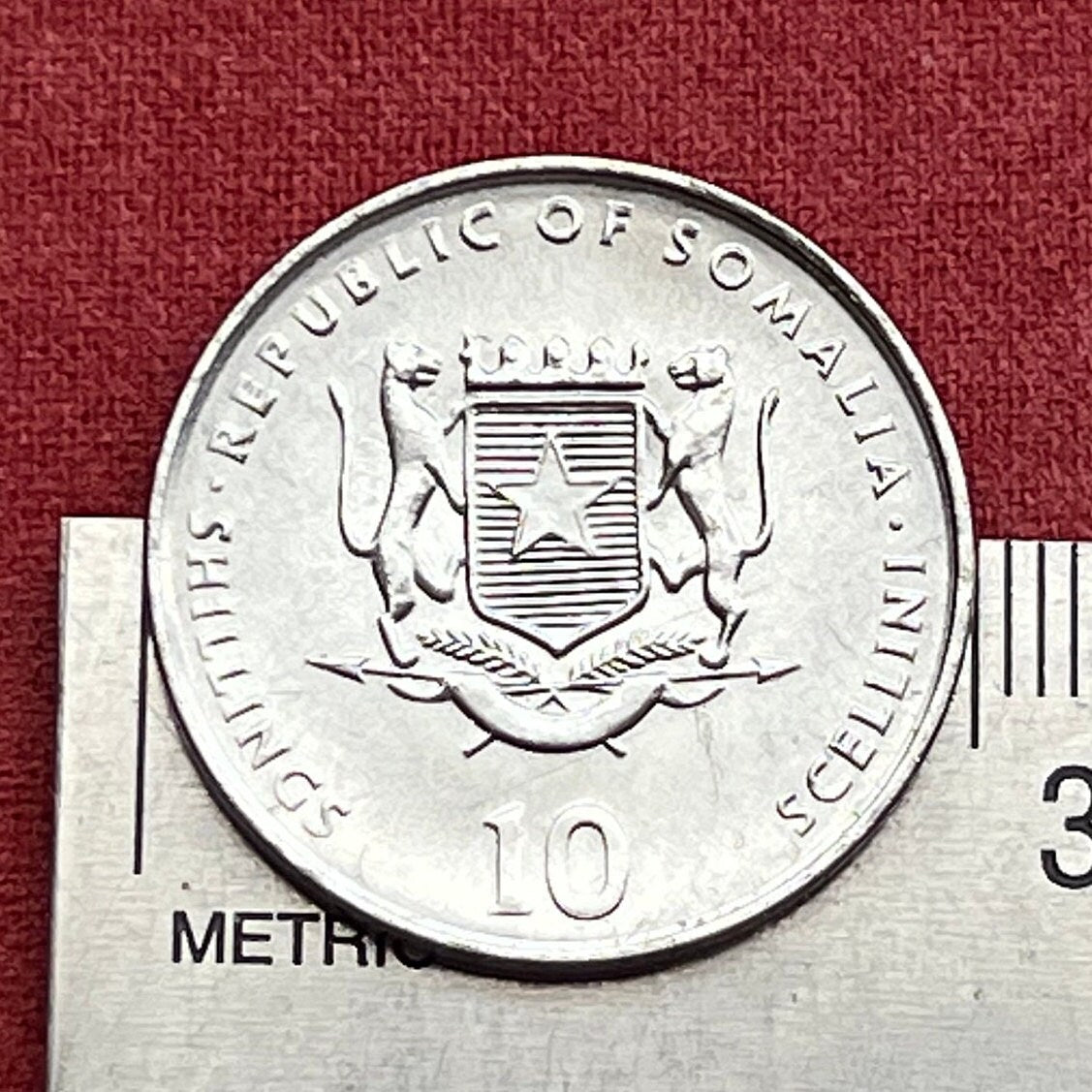 Year of the Dog Chinese Zodiac 10 Shillings Somalia Authentic Coin Money for Jewelry and Crafts 1910·1922·1934·1946·1958·1970·1982·1994·2006