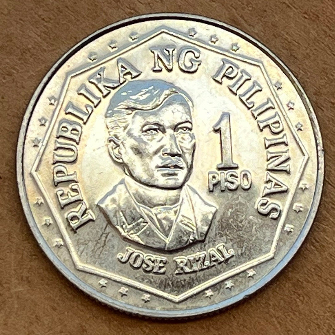 Radical Author José Rizal 1 Piso Philippines Authentic Coin Money for Jewelry and Craft Making (Noli Me Tángere) (Philippine Independence)