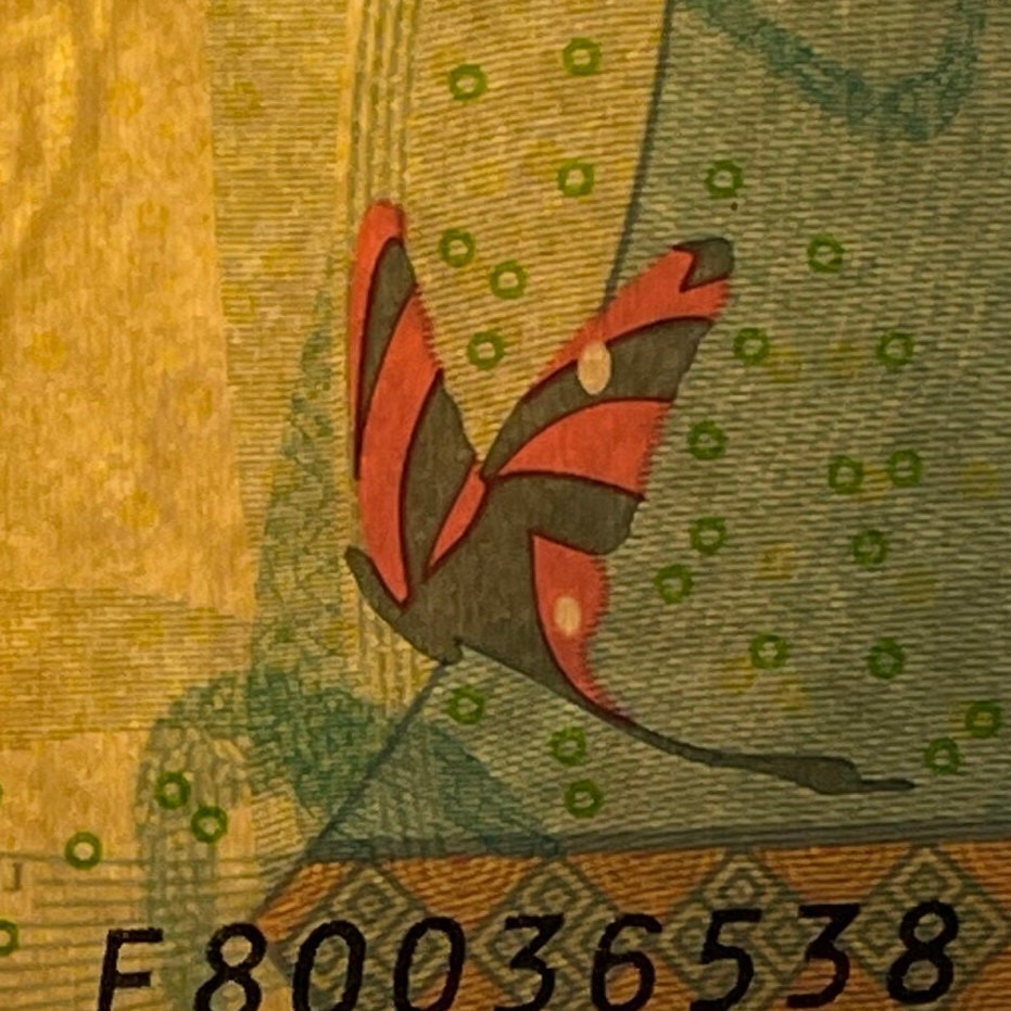 Madagascar Poison Frog & Ambozontany Cathedral 100 Ariary Authentic Banknote Money for Jewelry and Collage (2017) (Zebu) (Fianarantsoa)