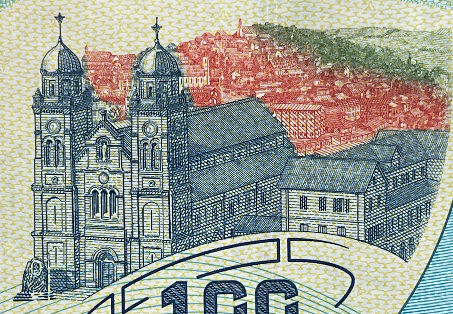 Madagascar Poison Frog & Ambozontany Cathedral 100 Ariary Authentic Banknote Money for Jewelry and Collage (2017) (Zebu) (Fianarantsoa)
