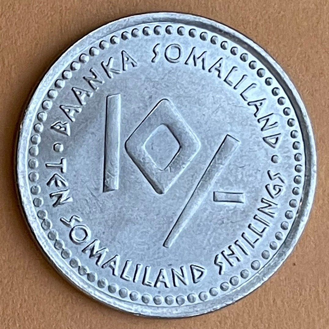 Aquarius 10 Shillings Somaliland Authentic Coin Money for Jewelry and Craft Making (Zodiac Series) (Astrology) (Water Carrier) Ganymede