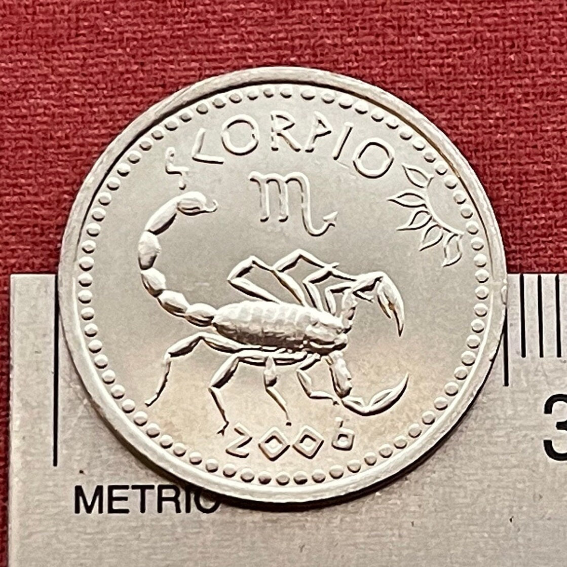 Scorpio 10 Shillings Somaliland Authentic Coin Money for Jewelry and Craft Making (Zodiac Series) (Astrology) Scorpion