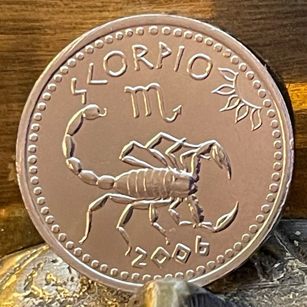 Scorpio 10 Shillings Somaliland Authentic Coin Money for Jewelry and Craft Making (Zodiac Series) (Astrology) Scorpion