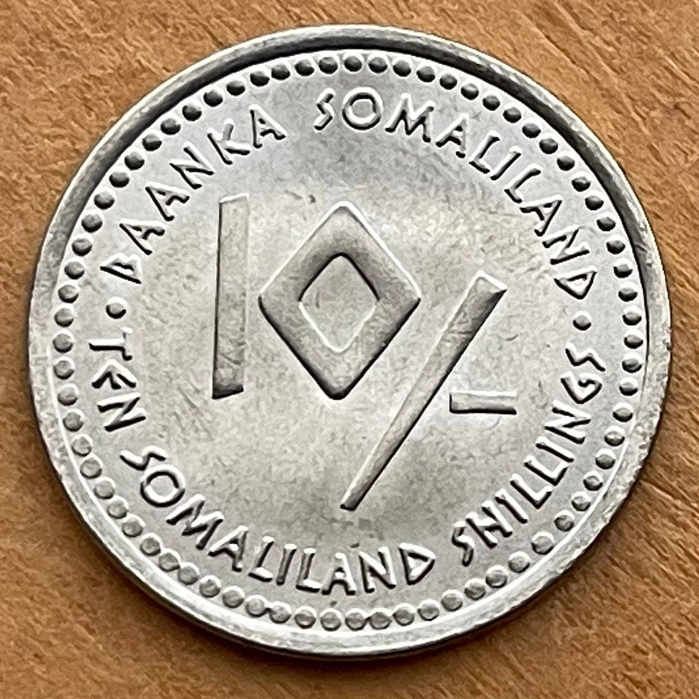Libra 10 Shillings Somaliland Authentic Coin Money for Jewelry and Craft Making (Zodiac Series) Scales (Astrology) Themis (Justice) Balance